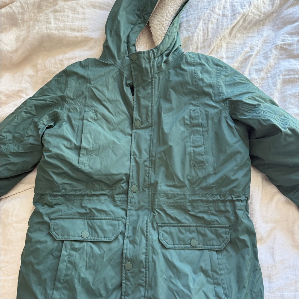 Lands End - children’s winter coat - hunter green - size xl 14-16